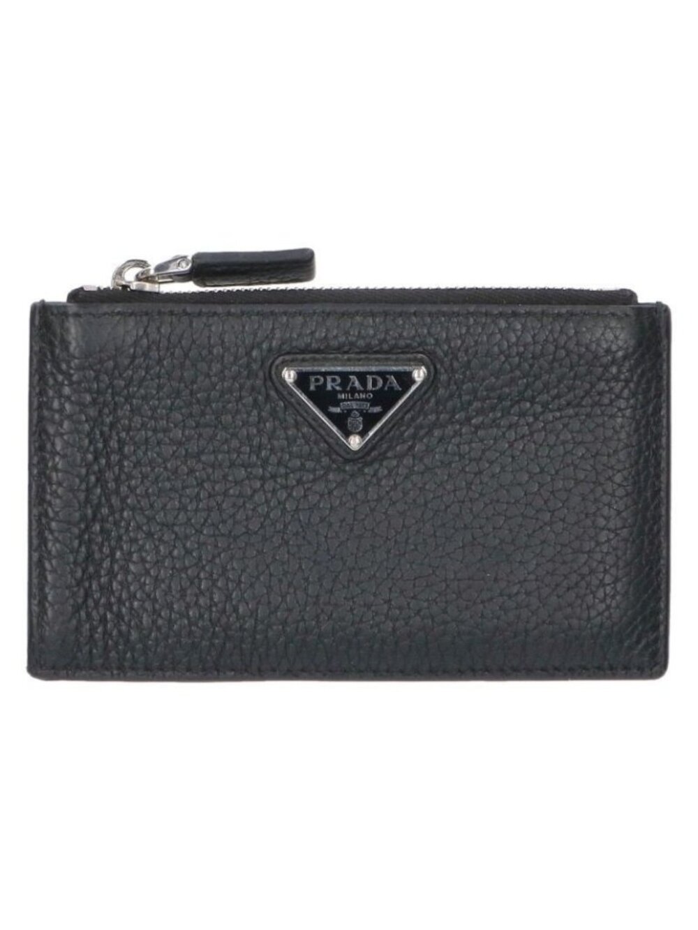 Prada Leather Coin Purse with Triangular Plate
